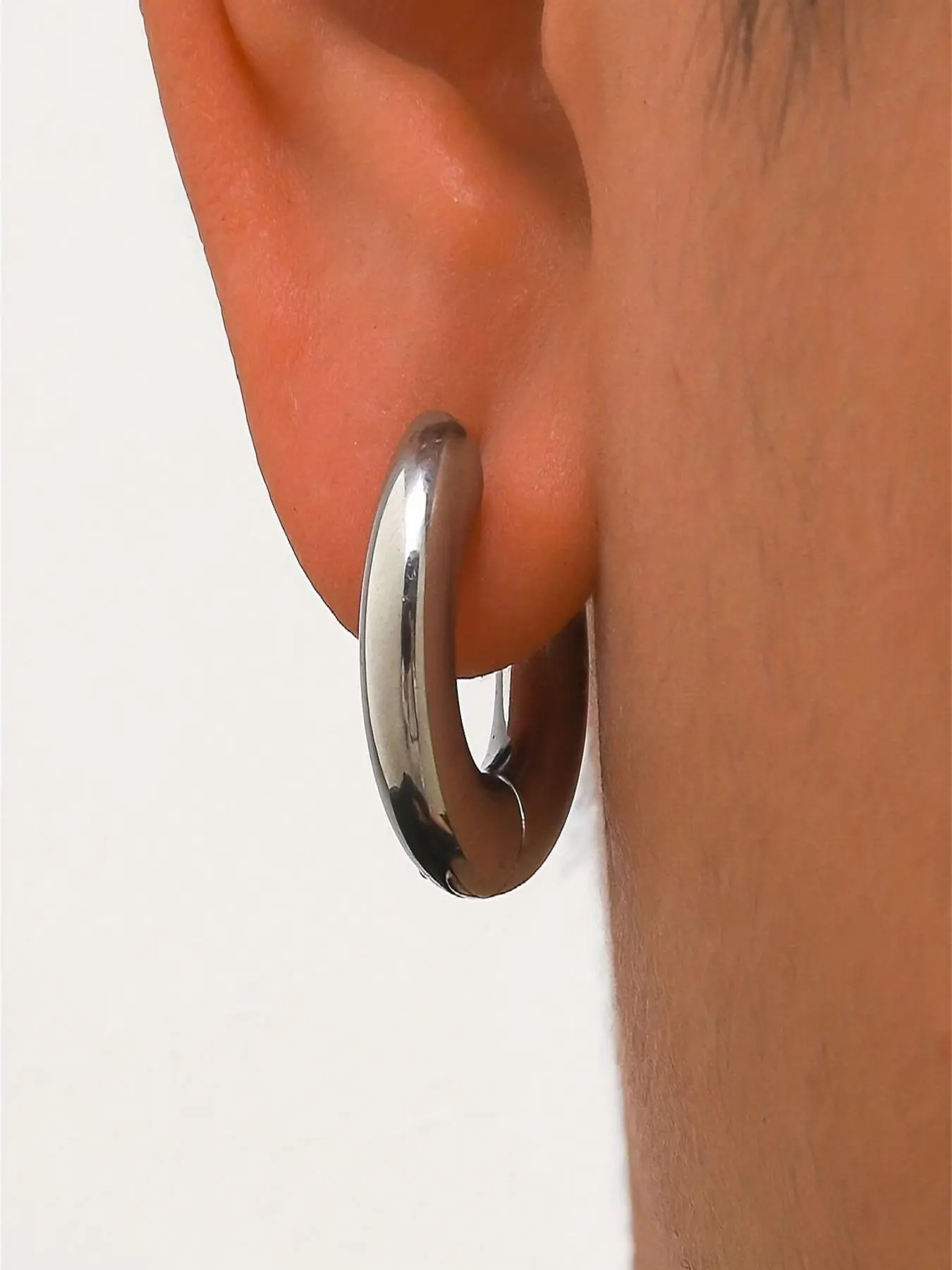 Punk Style Stainless Steel Hoop Earrings, Fashionable Jewelry for Men & Women for Party, Daily Clothing Decor, Trendy All-match & Exquisite Jewelry for Birthday Gift, Jewelry Gifts, Trendy Fashionable Accessories