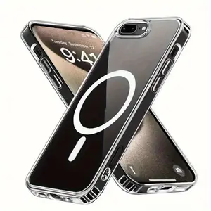 Phone Case - Magnetic See-Through Wireless Charging Case for Iphone 7/8 SE2/SE3 11 12 13 14 15 Pro Max