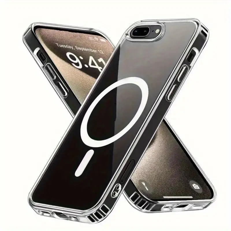 Phone Case - Magnetic See-Through Wireless Charging Case for Iphone 7/8 SE2/SE3 11 12 13 14 15 Pro Max