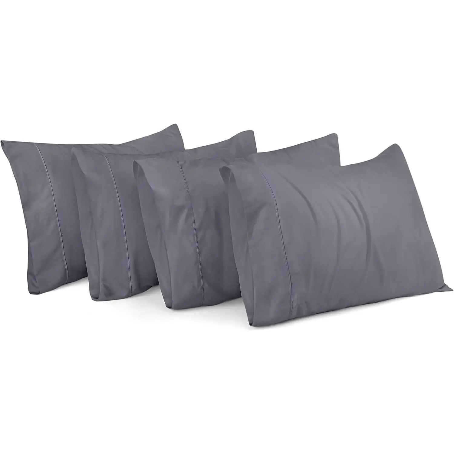 Utopia Bedding Queen Pillow Cases - 4 Pack - Envelope Closure - Soft Brushed Microfiber Fabric - Shrinkage and Fade Resistant Pillow Cases Queen Size 20 X 30 Inches (Queen, Grey)