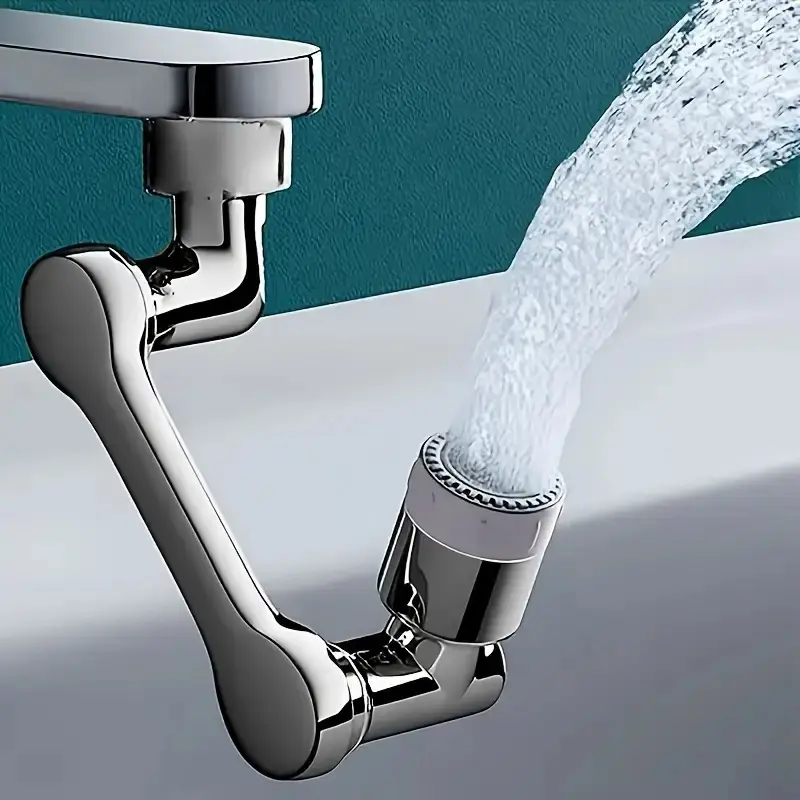 1PC 360° Rotating Kitchen Sink Faucet - Multi-Functional Sprayer with 2 Spray Modes, Drinking Water Compatible, Waterfall Setup, for Home Kitchen & Bathroom Use