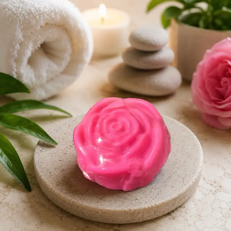 Rosa Artesanal Saponificada en Frío – Aceites Naturales
