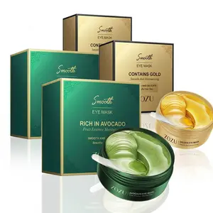 Avocado & Golden Eye Mask – Use Avocado Eye Mask During The Day And Gold Eye Mask At Night – Natural Moisturizing Eye Mask, Reduces Puffiness, Soothing Dry Skin, Eye Care Product For Daily Use
