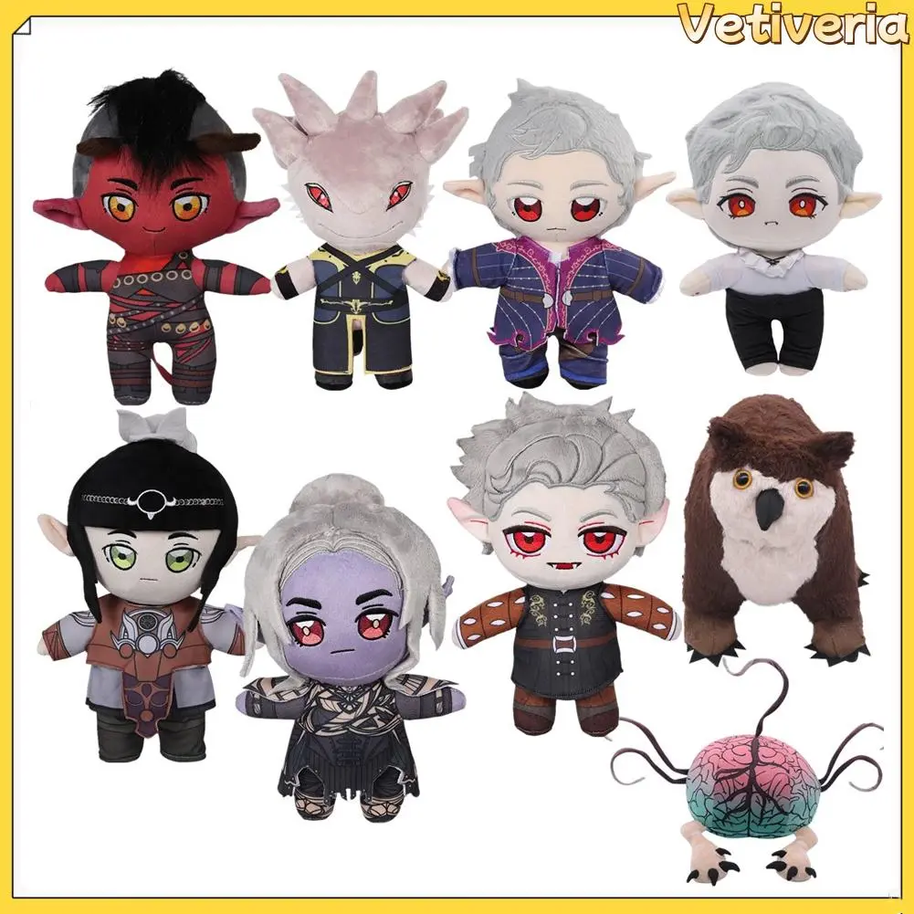 Baldur's Gate 3 Character Plush Toys - Fabric Stuffed Animals with Kerak Devourer, Astarion, Shadowheart, Mind Flayer, Minthara Designs - 1-Size Stuffed Animal Gift for Christmas Party Props