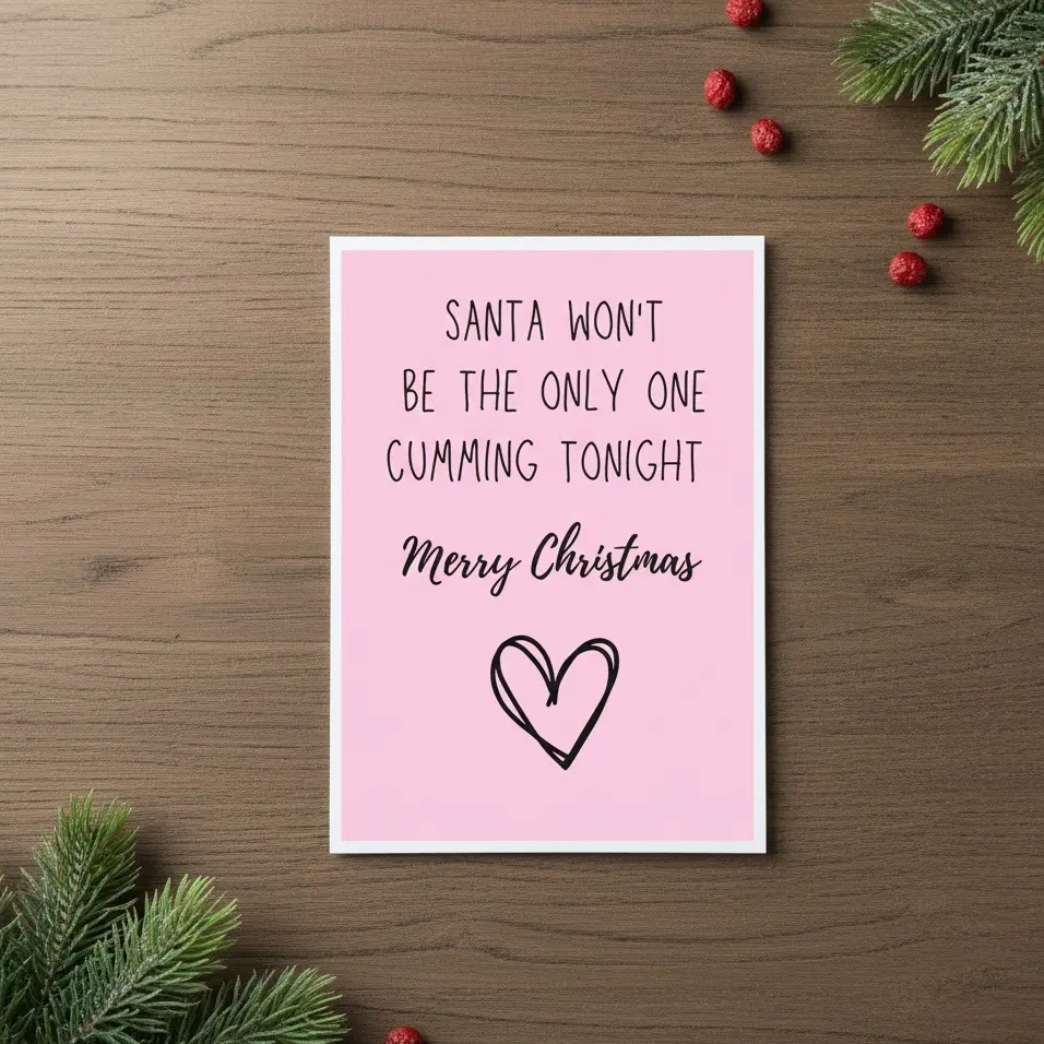 Funny Christmas Card for Him Sexy Christmas Card Adult Christmas Card Funny Xmas Cards Christmas Card for Boyfriend Naughty Gift for Him, Her, ...