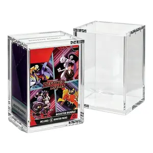 Acrylic Display Box, 5mm Thick, Transparent Protective Case, Dust-Proof Scratch-Resistant Storage, Compatible with Crimson & Violet 151 Reinforced Pack, Trading Card Storage