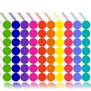 1400 PCS Colored Dot Stickers Round Color Coding Labels Classroom Must Haves, Circle Dots Labels Price Stickers Polka Circle Dot Stickers Label Stickers for Kids Office, Classroom Decor, Papers Etc