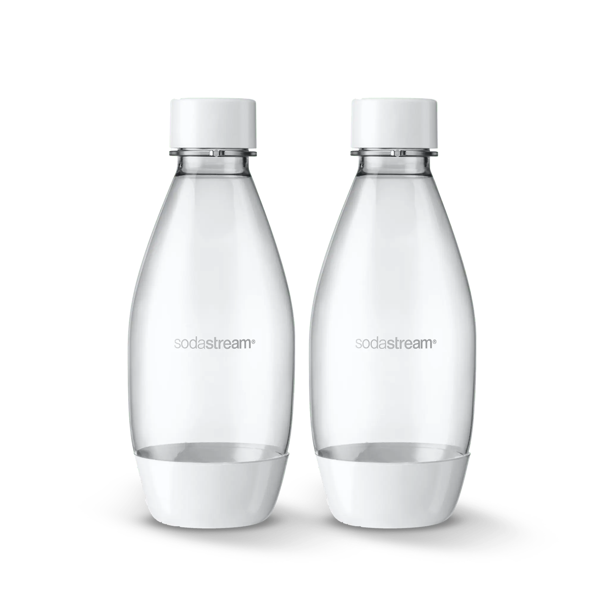 SodaStream 0.5L Slim Dishwasher Safe Bottles Twin Pack - White