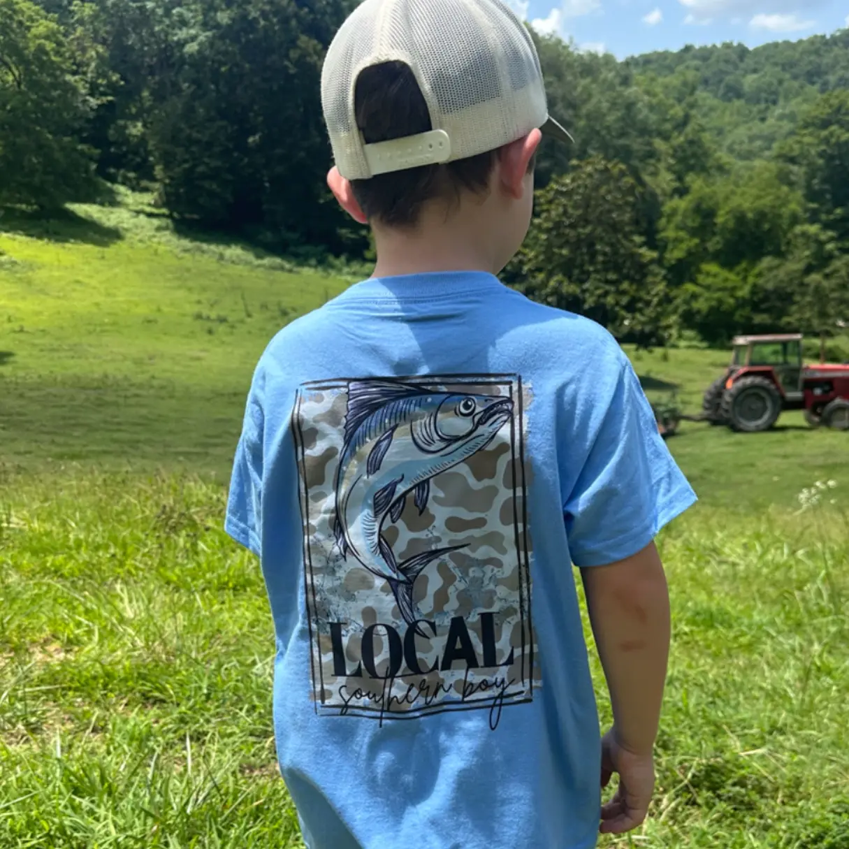 Youth & Toddler Local Southern Boy Fish Youth Graphic Tee Southern-style boys clothing toddler outfits, graphic tees, hoodies & crewnecks for outdoor-loving country 1I2D1