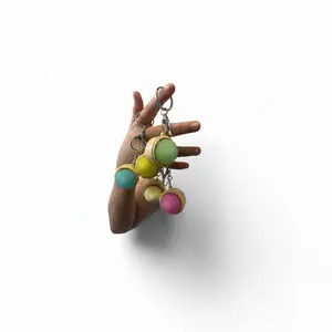 Light Up Dumpling Keychains - Blue, Green, Yellow, Light Pink, Tan Colors - Super Clicky, Satisfying Fidget Accessories!!