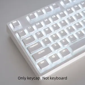 Pbt Keycap Dual Color Pudding Design, Oem Height Transparent Keycaps, Compatible with 6.25u Spacebar 61/87/98/100/104 Keys (non-Keyboard)