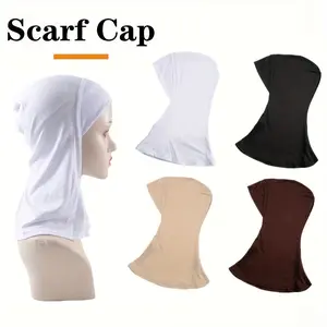 4 Pack Adjustable Stretchy Turban Women Scarf Full Neck Coverage Undercap Ethnic Baotou Hat Modal Hijab Cap Beauty & Personal Care