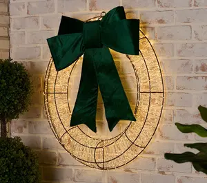Home Reflections 28" LED Light Wreath with a Bow