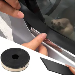 13.12FT Car Window Seal Strip,Rubber Automotive Weather Stripping for Car Window Edge Gap,Universal Self Adhesive Car Window Trim Car Accessories for Most Cars Trucks SUVs