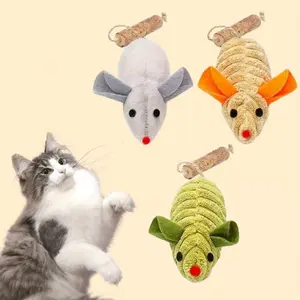 3PCS Interactive Cat Toy,Mice Cat Toys, Interactive Pet Herb Silvervine Animals Toys for Indoor Kittens,Dental Matatabi Cat Toy, Cat Chew Exercise Toy for All Breeds and Species,Pet Mice Cat Toys Durable