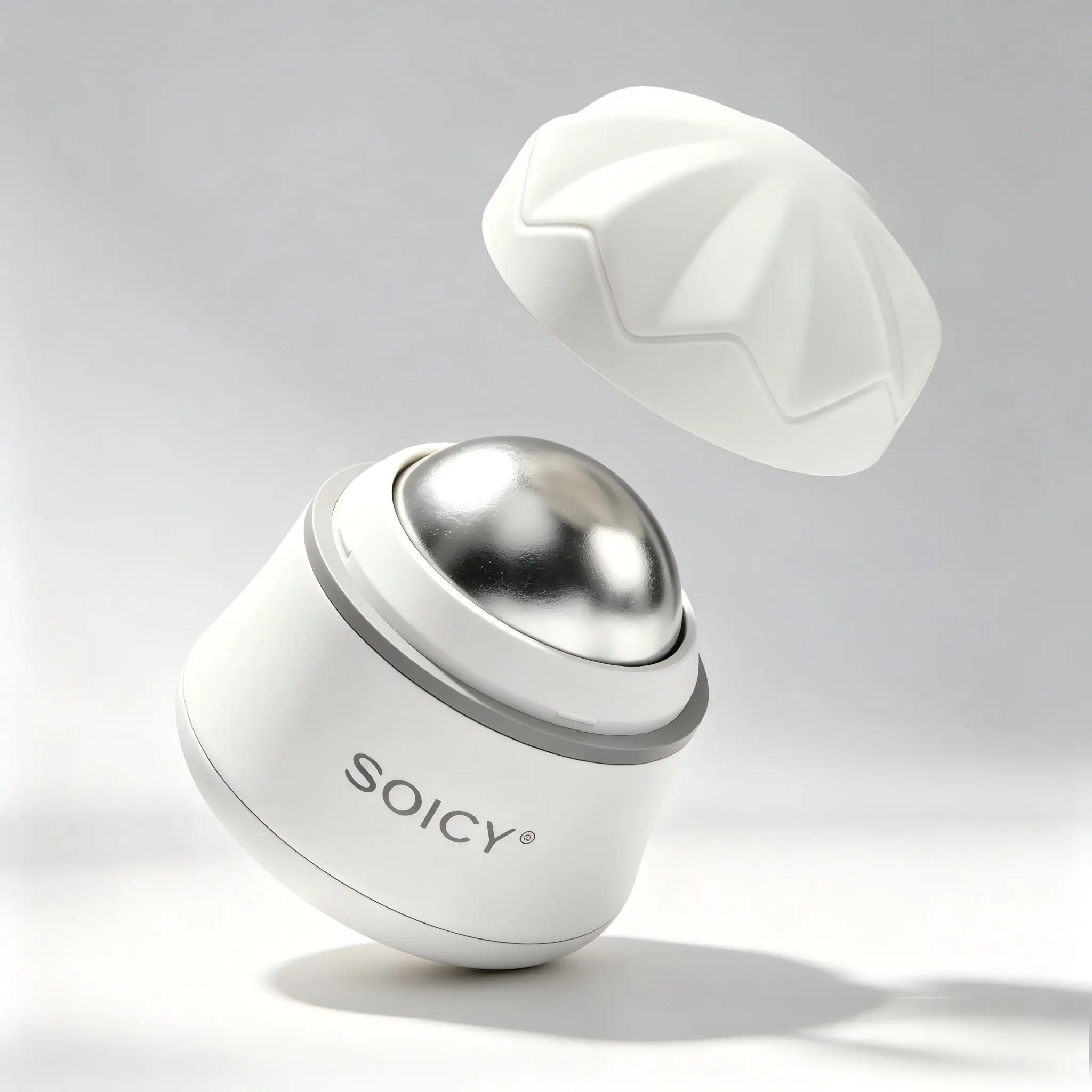 SOICY S50 Portable Stainless Steel Ice Roller, Facial Ice Skin Cold Compress Massager for Sensitive Skin