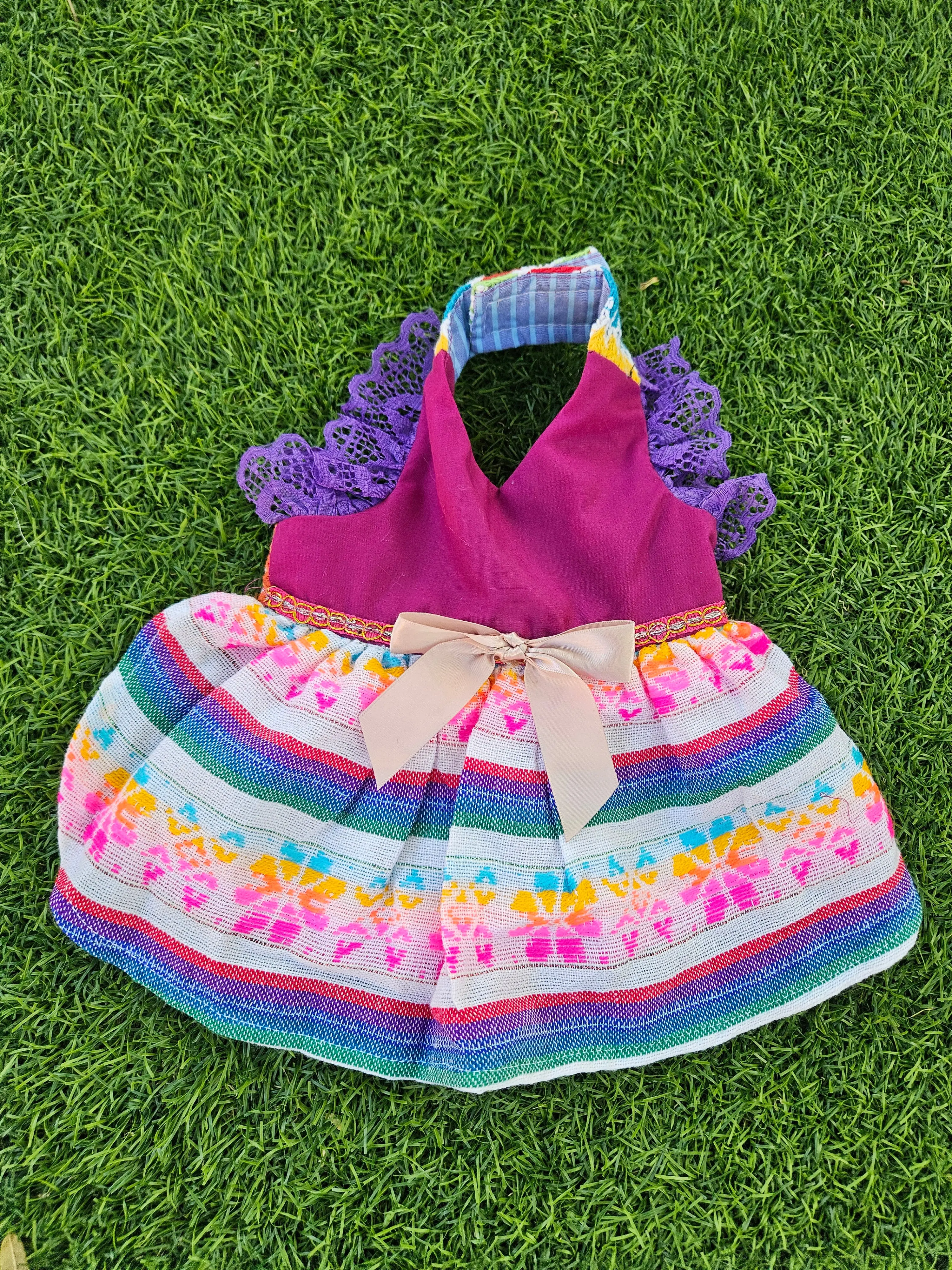 Vestido Rosa Artesanal Vestido Rosa Artesanal