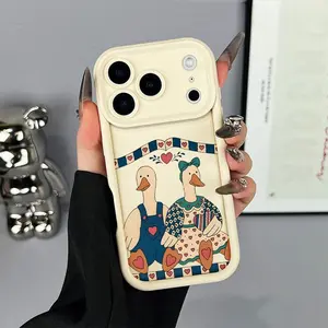 Cute Goose Illustration Soft TPU Phone Case foriPhone17/16/15/14/13/12/11/X/XS pro max plusSamsungS22/S23/S24/S25/S21/S26/A13/A14/A15/A16/A17/A33/A34/A35/A36/A52/A53/A54/NOTE20/NOTE20ULTRA