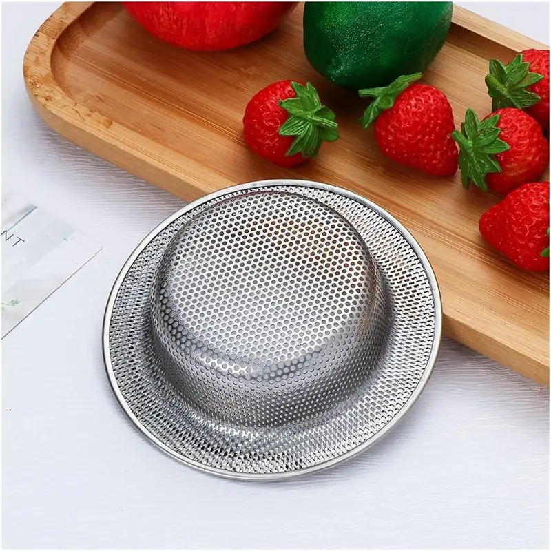 10 Pack Stainless Steel Sink Drain Strainer Basket, Anti-Clog Kitchen Sink Drain Filter Mesh with Handle, Food Garbage Catcher for Kitchen Sewer