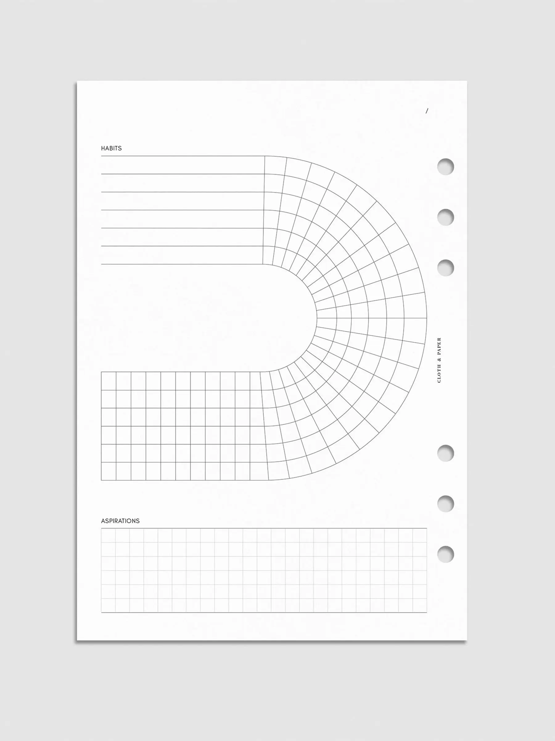 Arched Habit Tracker Planner Inserts