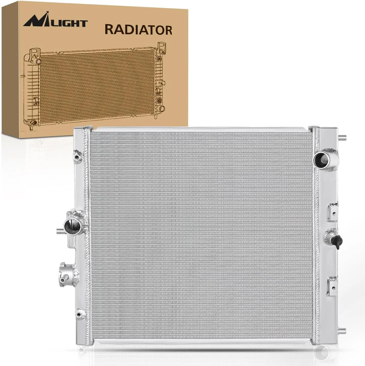 Nilight Performance Aluminum Radiator - Vehicle Engine Cooling Auto Replacement Engine Part for Honda Civic 1992-2000, Replaces OEM CU1290, Engine Parts