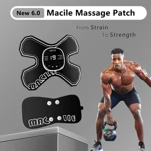 [NEW 6.0 ] Rechargeable Wireless EMS Heat Massage Patch , Massager , Activate Muscle Vitality ,Rapid Recovery For Back Lower Back Neck Waist Leg Pain Relief ,Go-To Helper for Sports Lovers