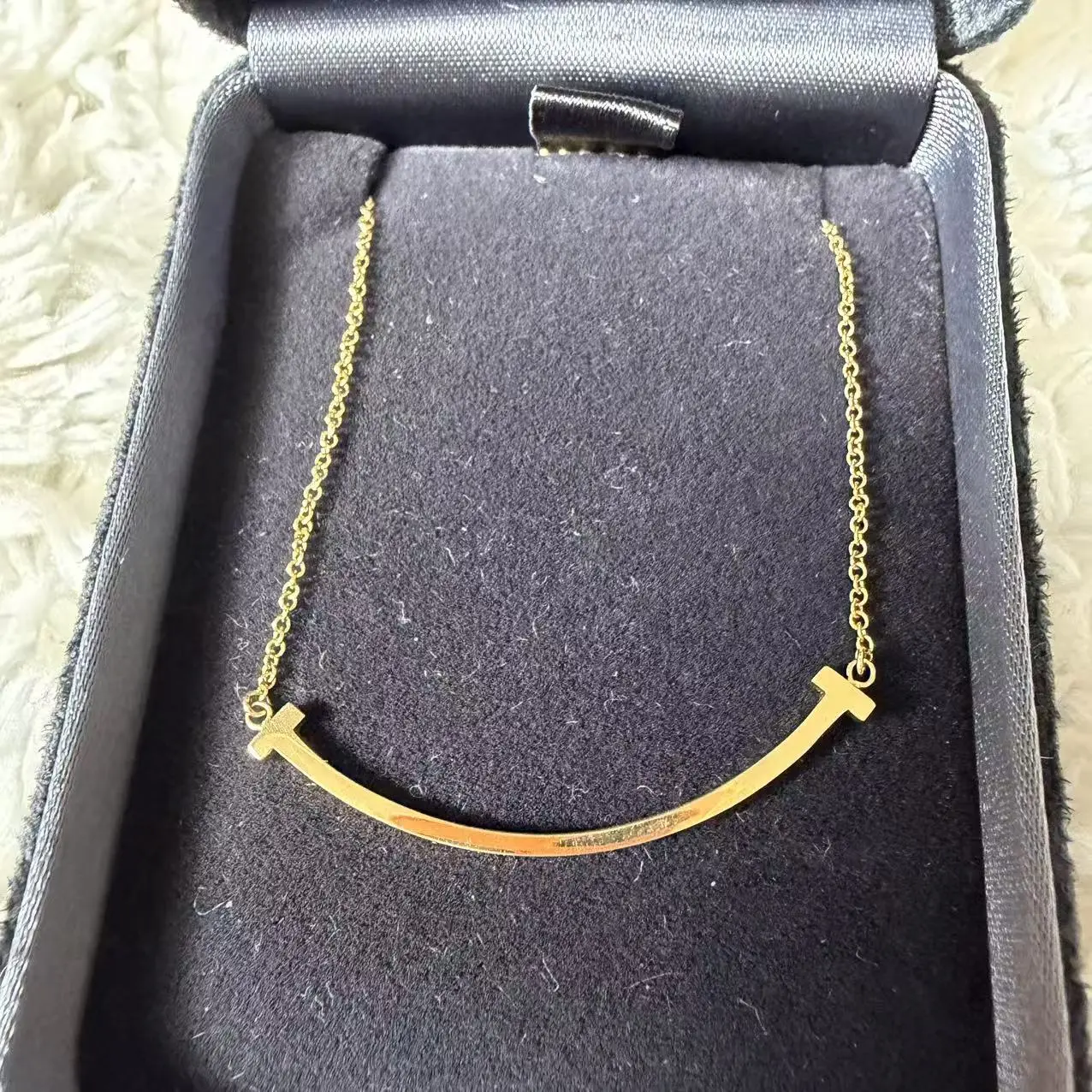Pre-owned Tiffany & Co. Metal Bag Accessories Tiffany T Smile Pendant Necklace by Tiffany & Co.