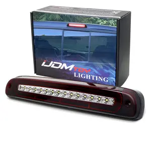 iJDMTOY Dark Red Lens Race Car Style Strobe LED High Mount Third Brake/Clearance Light Assembly For Ford 1999-2016 F250 F350, 1999-11 Ranger & 1995-2003 Mazda B-Series