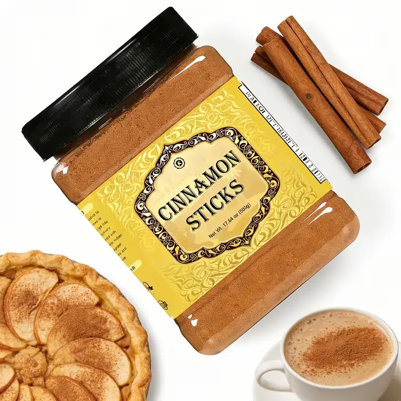 100% Cinnamon Pure Ground Cinnamon Powder (500g-17.64oz) - Clean, All Natural Aromatic Flavor Spice, Salt-Free, Sugar-Free, Vegan Cupboard Essential for Baking, Warm Drinks