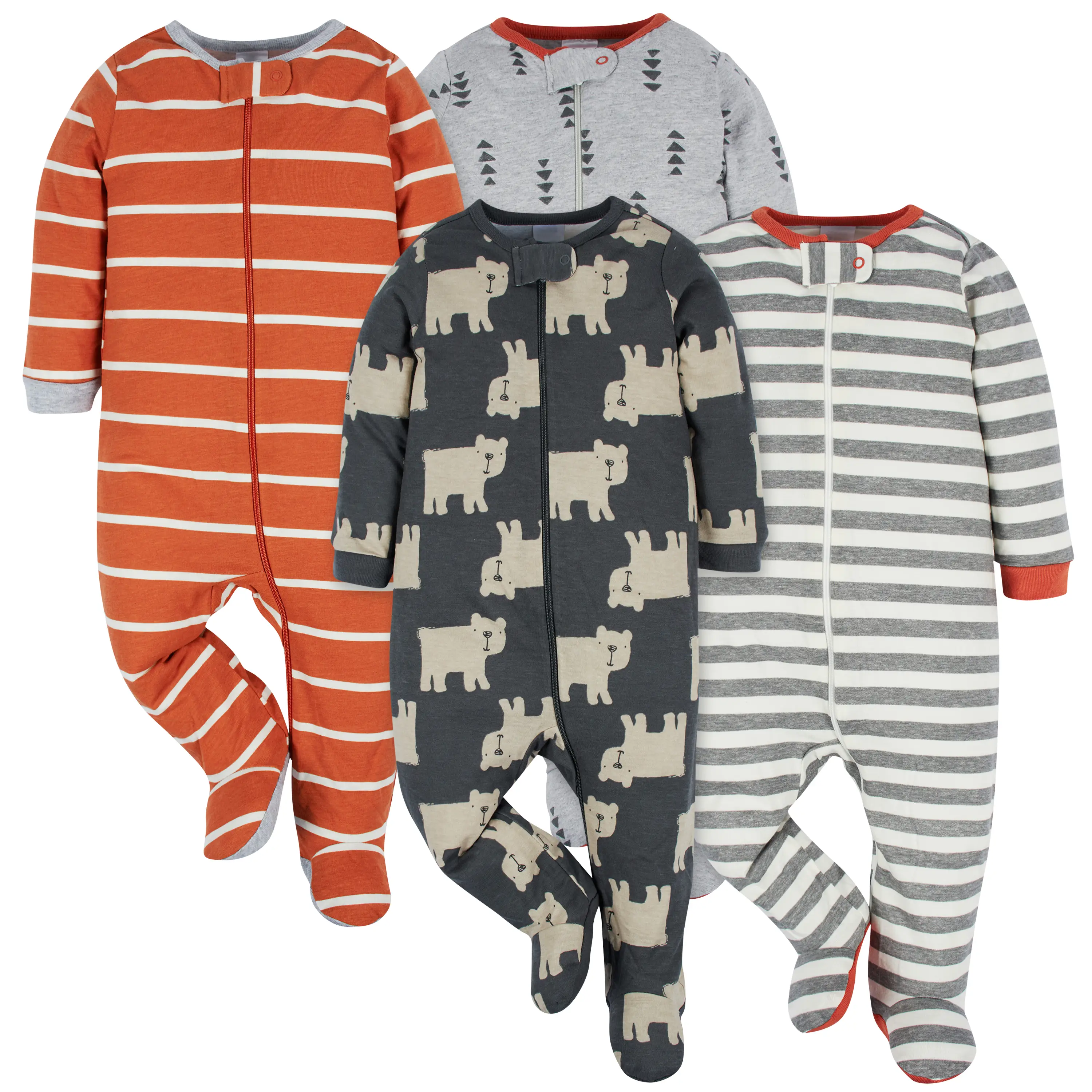 Baby Boys' Unbearably Cute Sleep 'N Plays, 4-Pack