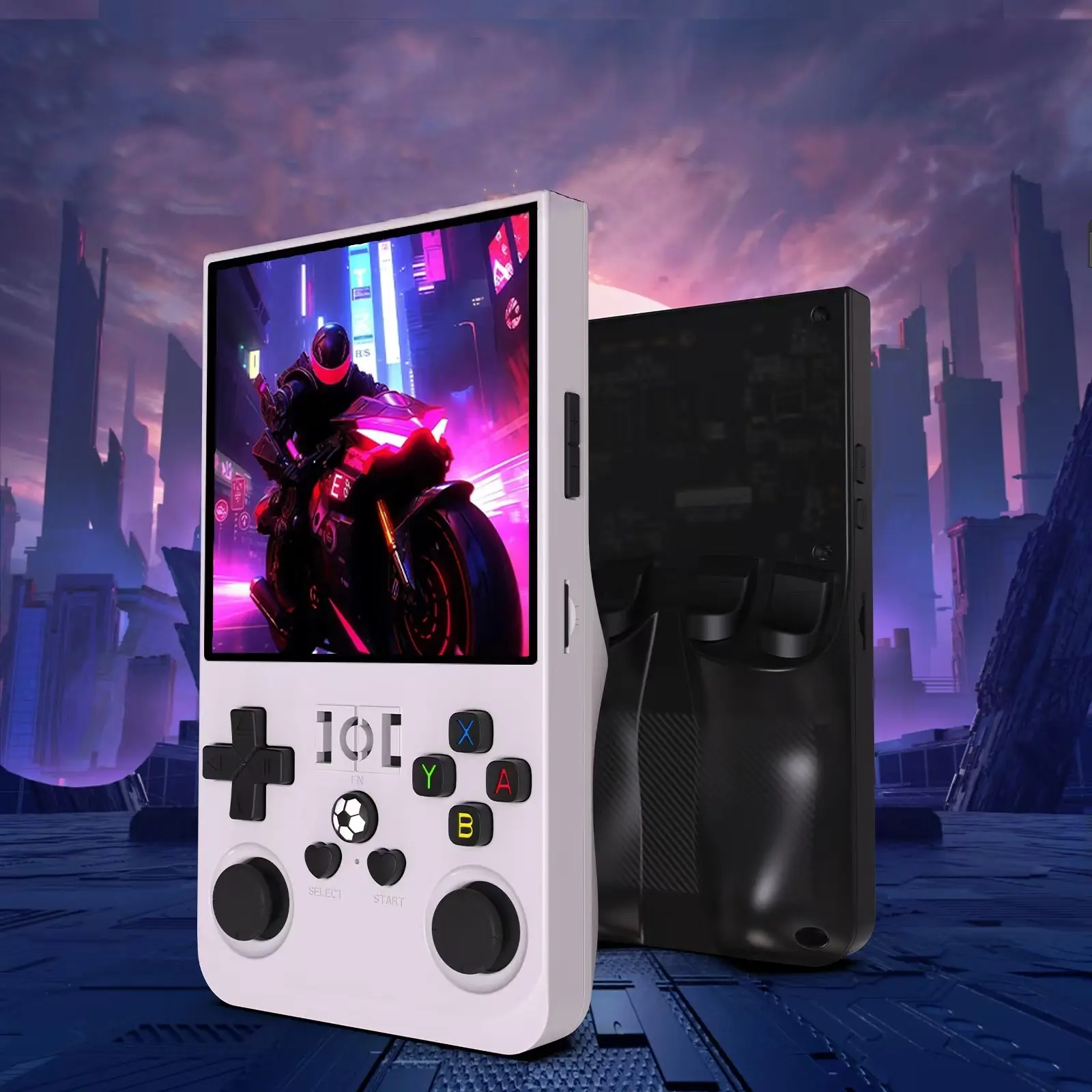 R36 max Handheld Game Console, Creative Games, USBRechargeable,14+Age Group, Non-Wireless, PolymerBattery, Portable Gaming Device-Black/White/Purple r36s handheld game Mini Handheld Game Console with MP3