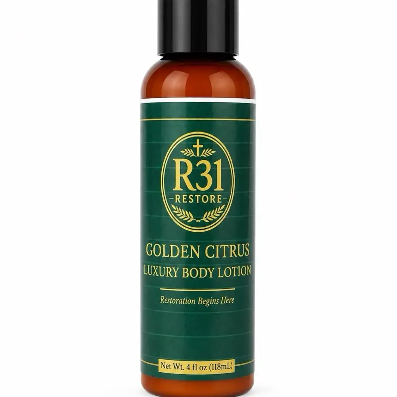 Golden Citrus Luxury Body Lotion, Body Care Moisturizer with Restorative Scent, Lightweight Formula