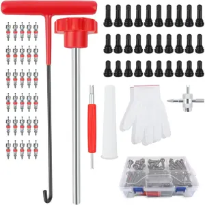 22Pcs Valve Stem Quickly Replacement Kit, Tire Valve Repair Tool Kit for Replacing Leaky Valves in Cars and Trucks