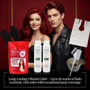 Vancewise-8pcs Flame Hair Bleach Powder Set, Long-Lasting Color, Plant-Based Formula, DIY Home Salon Kit, Perfect for Summer & Music Festivals