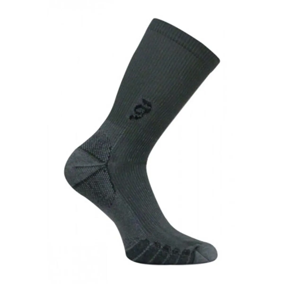 Travelsox TSC 100 Compression Crew Socks for Adults, Grey, Small, All Seasons, Compression Stockings with Built-in Plantar Support Zone & Arch Support, Constant Shock Absorption, Daily Wear, Foot Arch Support