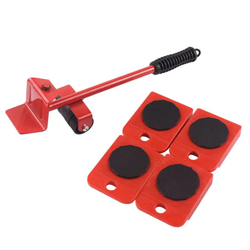 Stainless Steel 5-Piece Heavy Object Moving Tool Set, Furniture Sliders with Multifunctional Casters for Effortless Refrigerator Movement