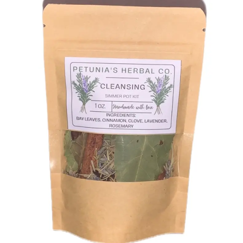 Cleansing Simmer Pot Mix | Herbal Simmer Pot Kit | Organic Stovetop Potpourri | Christmas Gift, Gift Ideas Room Freshener Lavender Scent Fragrance