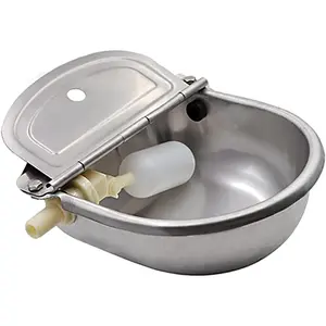 Automatic Cow Drinking Water Bowl,304 Stainless Steel Animal Waterer Bowl for Horse,Goat,Pig,Dog, with 1/2 Float Valve (Water Pipe not Included)