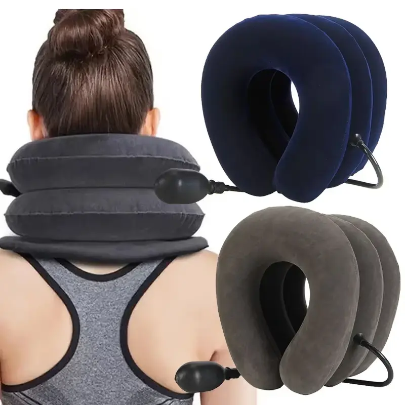 1 Pack Adjustable Inflatable Neck Pillow, - Ergonomic Inflatable Travel Pillow - Ideal Holiday Gift for Friends and Family, Ergonomic Inflatable Travel Pillow