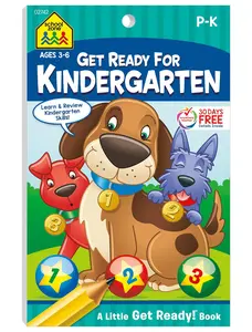 School Zone Get Ready for Kindergarten Workbook: 48 Pages, Pre-K, Preschool, Kindergarten, Letters, Numbers, Shapes, Colors, Matching, Ages 3 to 6 (Little Get Ready! Book Series) Paperback – June 16, 2017