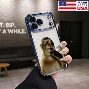 Thinking Monkey Meme Funny Meme Aesthetic Design Pattern Casing For iPhone 17 16 15 14 13 12 Samsung 22 23 24 25 Plus Pro Max Ultra Soft Silicon TPU Shockproof Protector Vintage Unique Fashion Mobile Phone Case