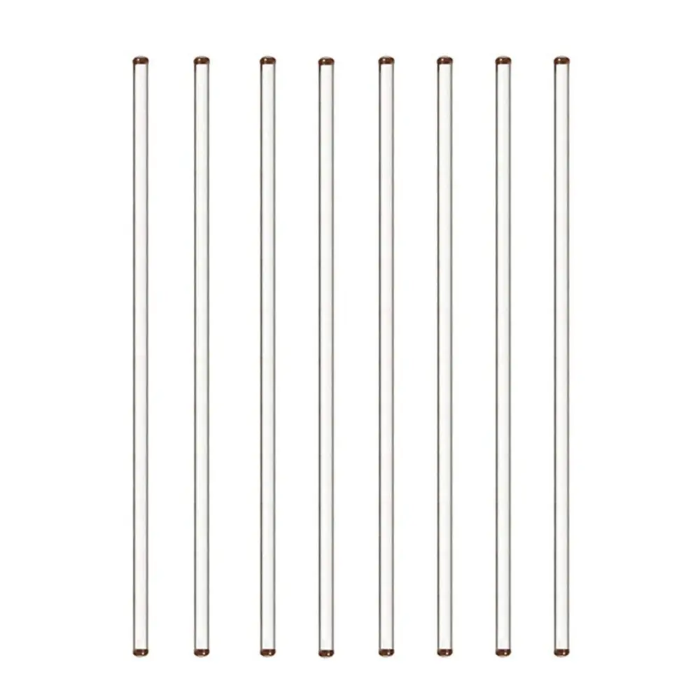Solid Glass Stir Rods - 12 in Length, Smooth Ends, 8 Pieces Pack - Kitchenware Drinkware Accessory, Chemical Mixing Tool