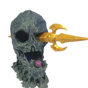 Zombie Dagger Dice Tower for DND and TTRPG - Darkly Decorative Design with Skull and Dagger Element home party Polyhedral D&D
