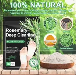 10PCS Natural Herbal Foot Detox Patches -GingerBamboo Deep Cleansing Pads for Stress ReliefToxin Removal, Better Sleep & Wellness FitnessTreatment Healthcare Solution TherapeuticHealthy Therapy