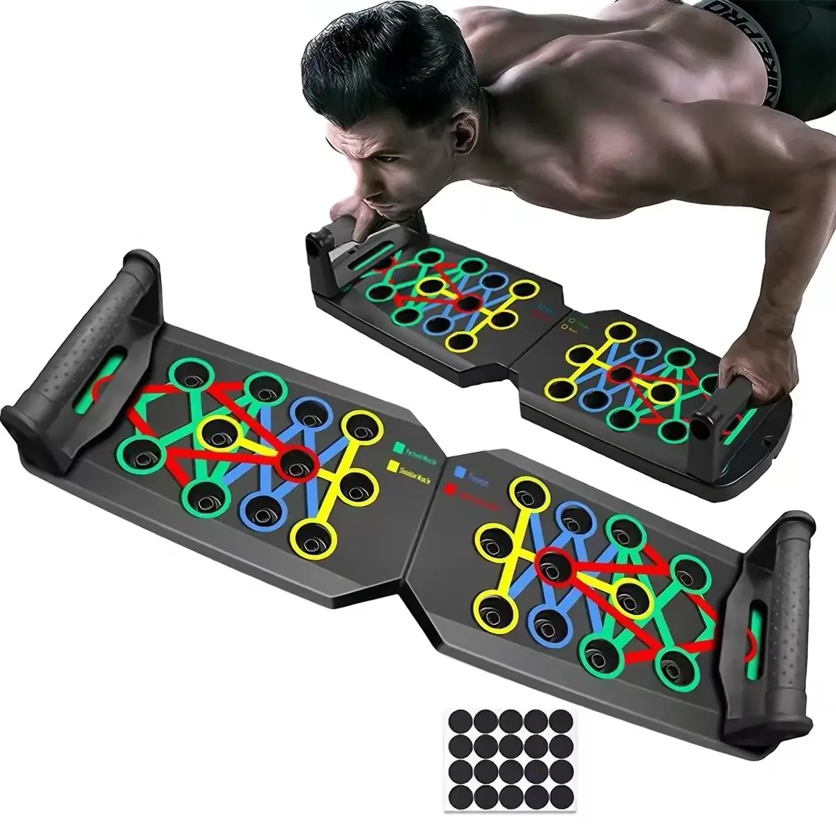 Portable Home Fitness Push-Up Bar Set with Foot Pads | Full-Body Functional Muscle Training Workout Equipment