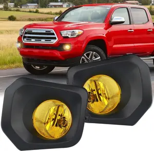 Nilight Fog Lights Assembly Compatible with 2016 2017 2018 2019 2020 2021 2022 2023 Toyota Tacoma SR SR5 Model Only Replacement Yellow Lens Driver and Passenger Side