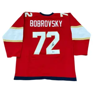 Sergei Bobrovsky Autographed Florida (Red #72) Custom Hockey Jersey - Beckett