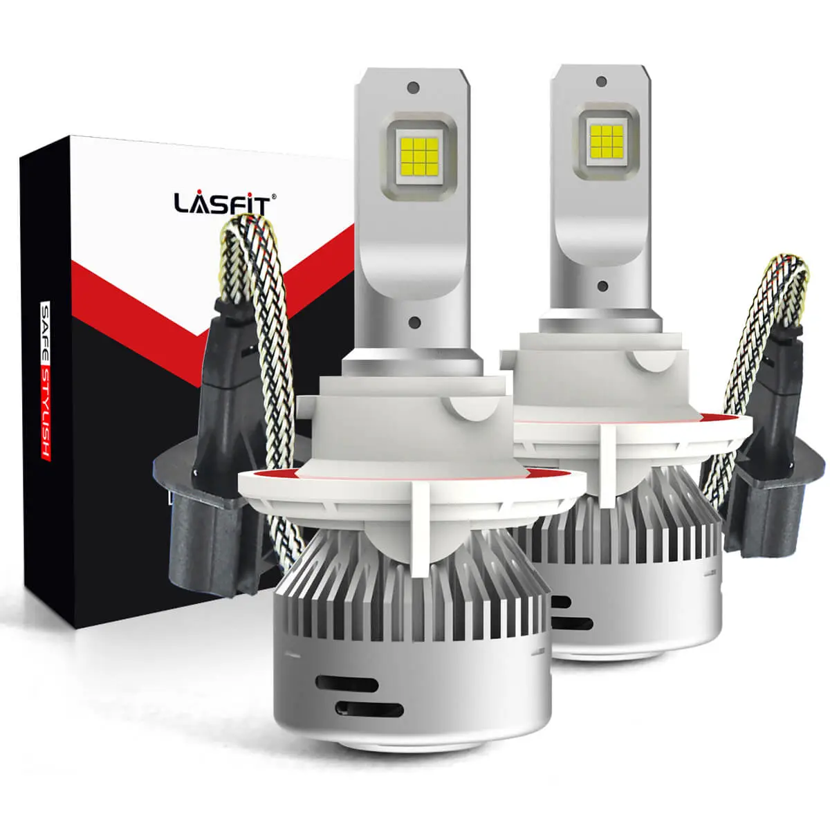 Lasfit 60W H13 9008 LA Plus Series | 6,000LM 6000K LED Bulbs