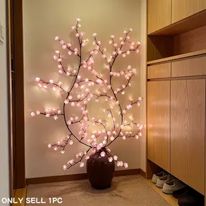 96led Cherry Blossom Vine Light, Flexible LED Branch Lamp, 8 Flash Modes, USB Powered, Ideal for Bedroom, Living Room, Party, Wedding Decor