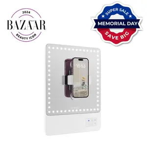 RIKI SKINNY Makeup Mirror with Lights Bluetooth and Magnifying Mirror